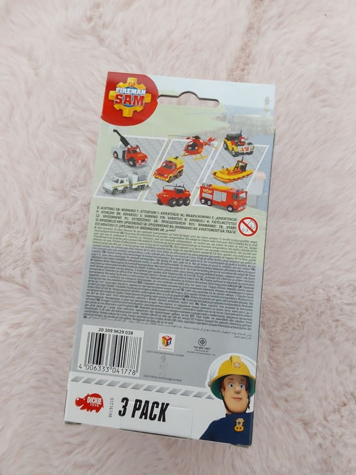Pack 3 véhicules miniatures Sam le Pompier- neuf - photo numéro 2