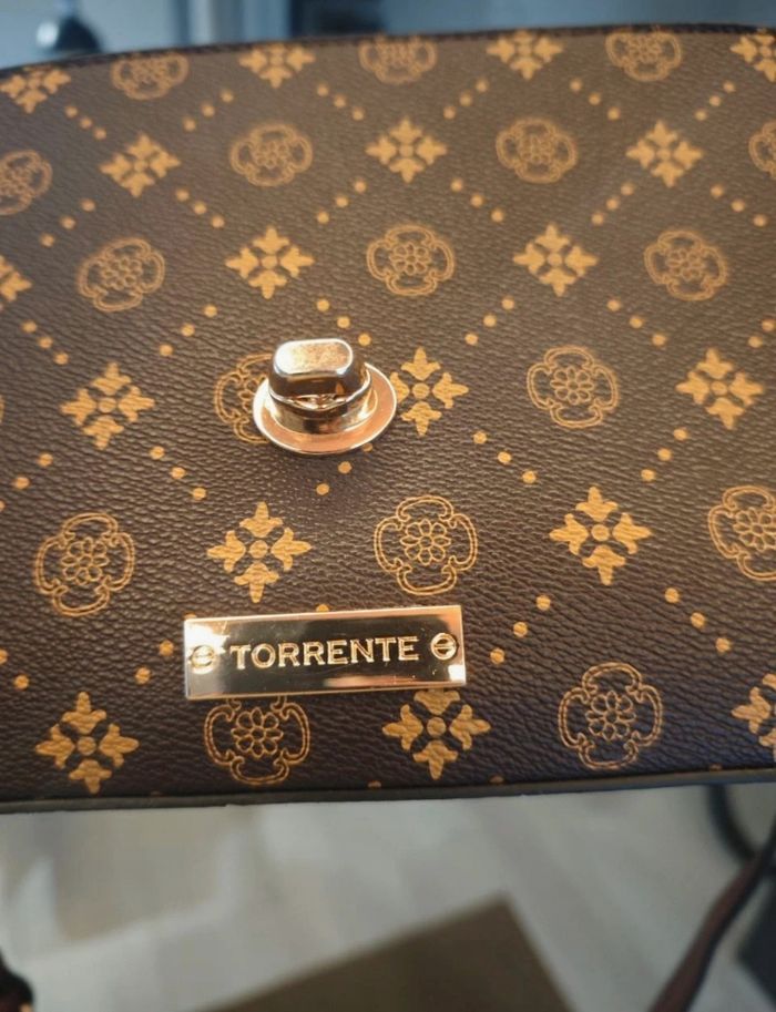 sac a main avec bandoulière et rombes marron inspi Lu Vi - photo numéro 6
