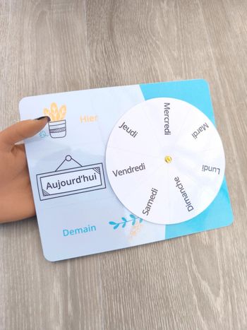 La roue des jours de la semaine bleu