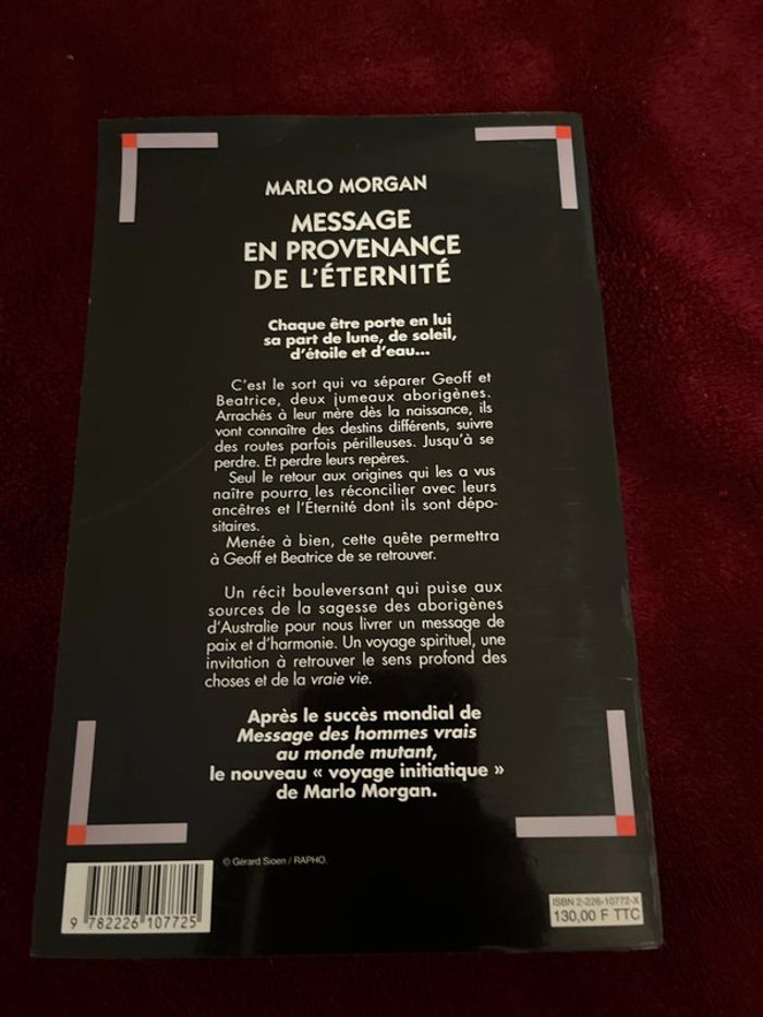 Livre mystique ésotérique Message en provenance de l éternité - photo numéro 2