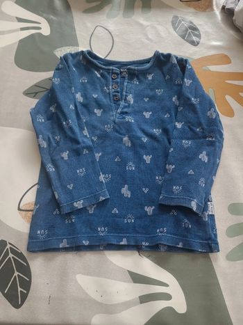 Tee-shirt manche longue kiabi 2 ans