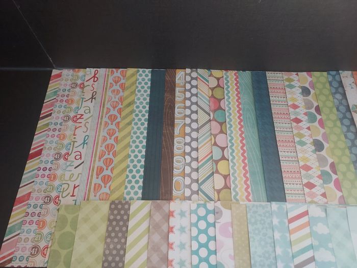 Feuilles scrapbooking colorees - photo numéro 5