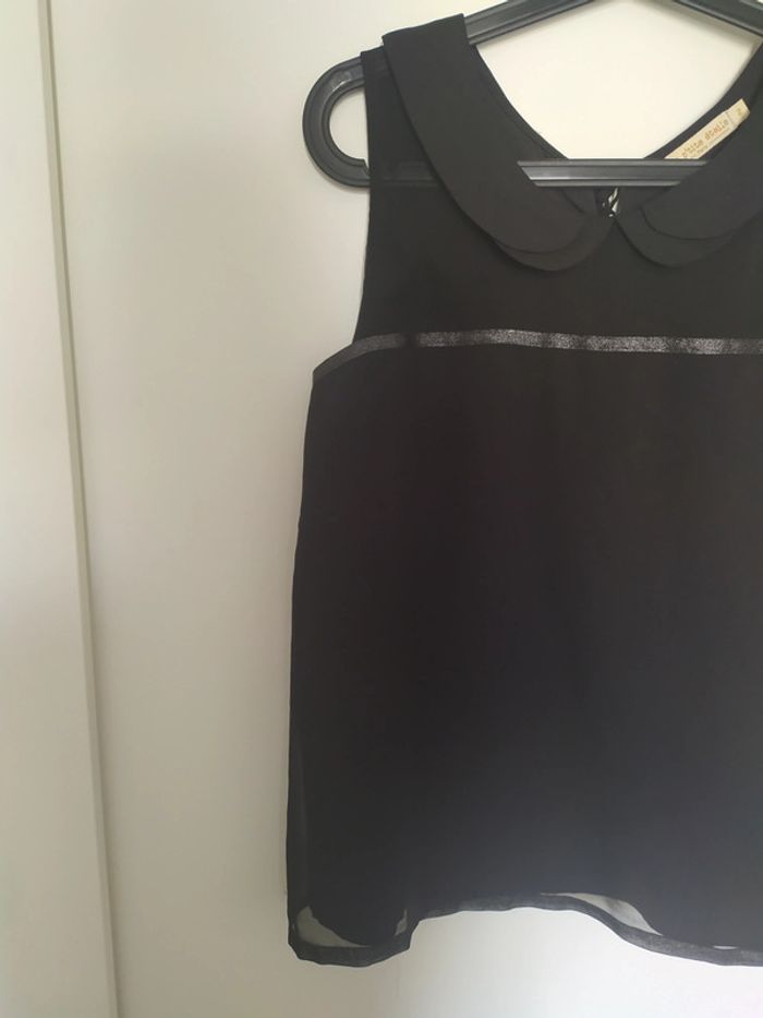 Blouse col Claudine noir Taille 2 (M) La p'tite étoile En très bon état
