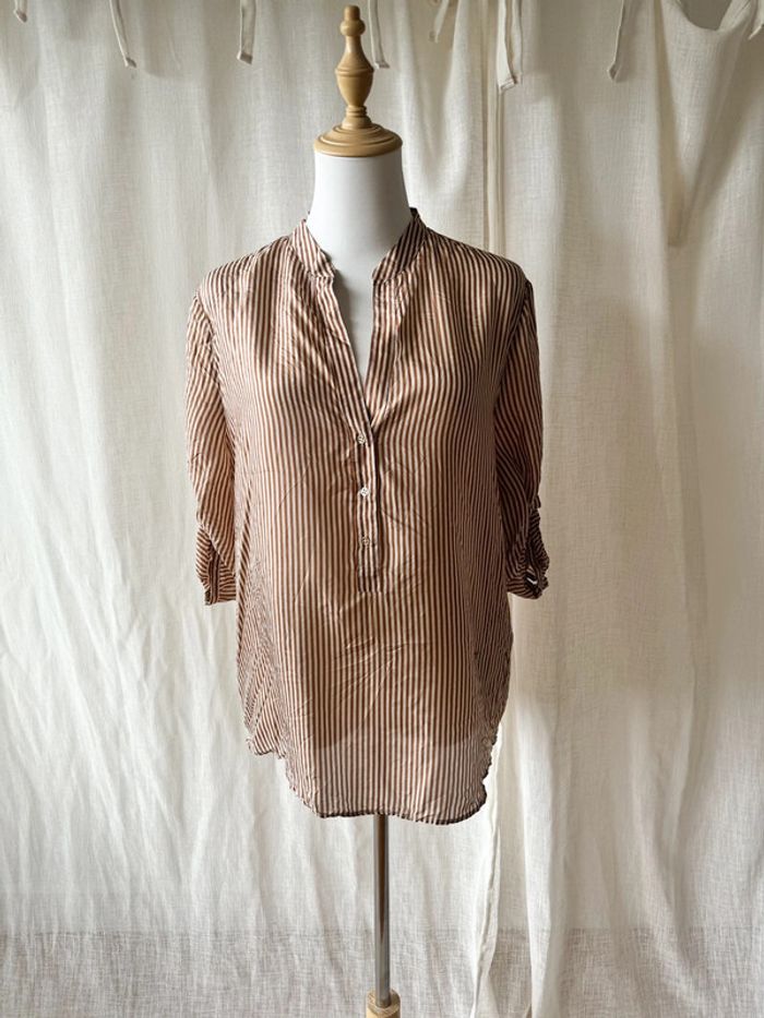 Blouse Massimo Dutti 100% soie mûrier