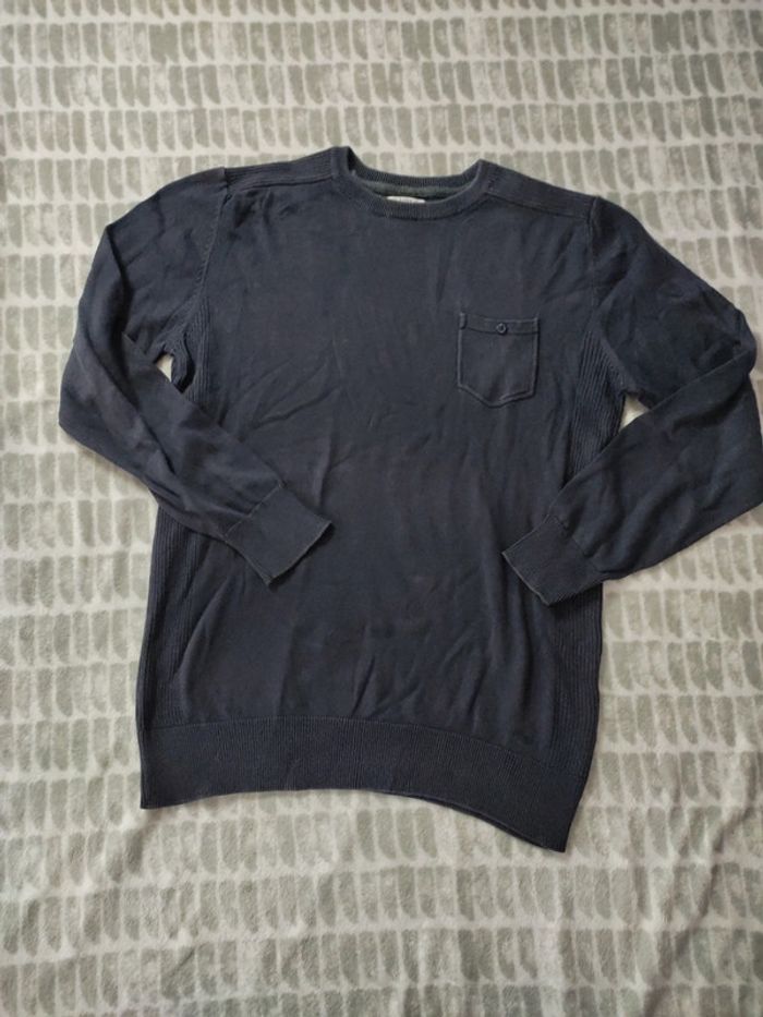 Pull ras de cou bleu marine Tom Tailor taille L 40 - photo numéro 1