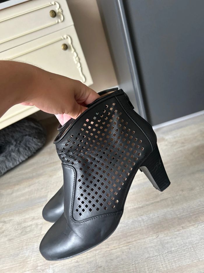 Bottines à talons noires Di fontana taille 39 - photo numéro 4