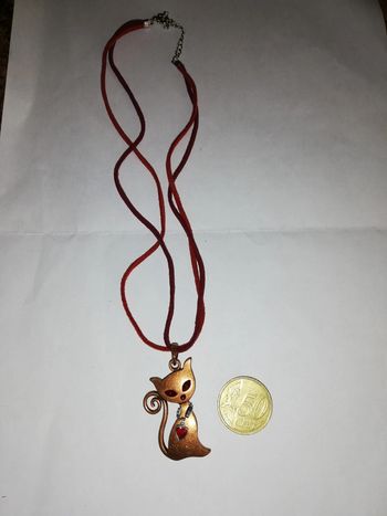 Sublime collier vintage kawaii chat