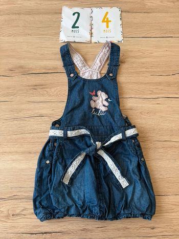 Robe d’été en jean lulu castagnette 24 mois