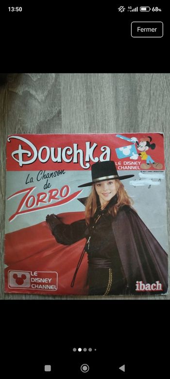 Vinyle 45 tours Douchka ZORRO (Disney)