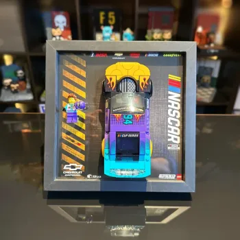 Cadre 3D LEGO Nascar – Format 20x20 cm