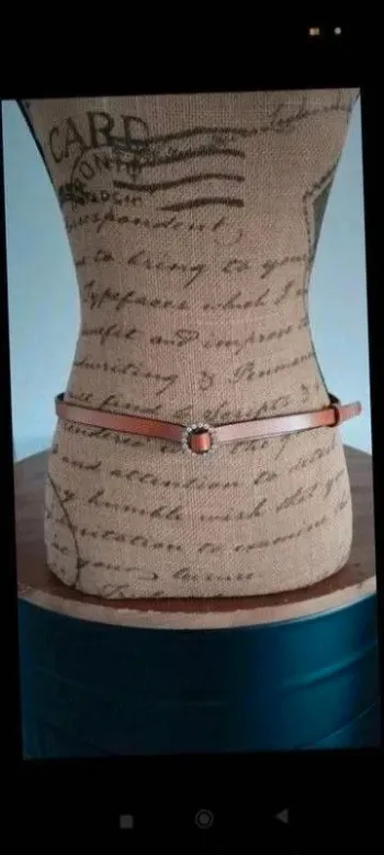 ceinture fine marron sans trou boucle ronde