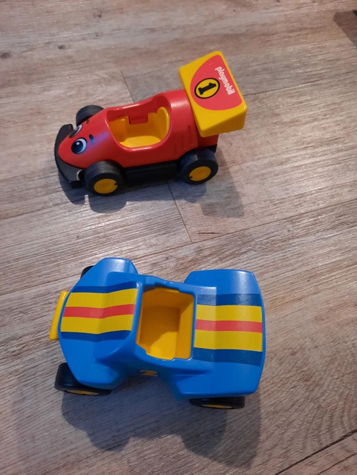 2 voitures de courses Playmobil 1 2 3 - photo numéro 3