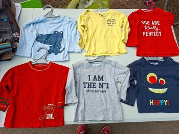 Lot de 6 T-shirts manches longues garçon 18 mois