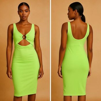 Robe pour l'été vert fluo