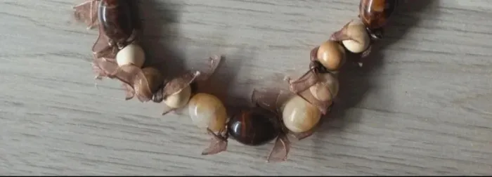 Collier en Bois et Perles - Élégance Rétro et Bohème - photo numéro 2