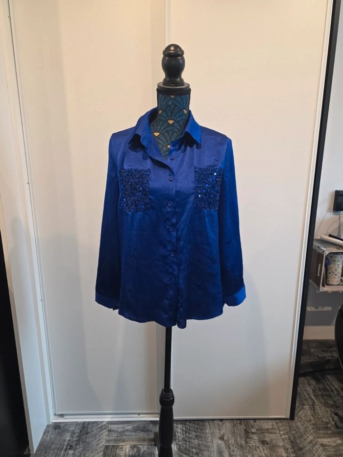 Chemise bleu femme shein