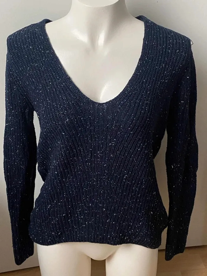 Pull col V en maille multicouleurs XS 34 Yessica