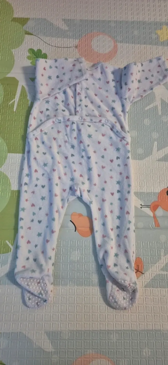 Pyjama velours coeur et étoiles - photo numéro 2