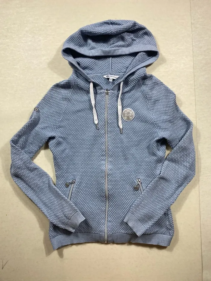 Gilet à capuche Harcour bleu – Taille XS – Très bon état