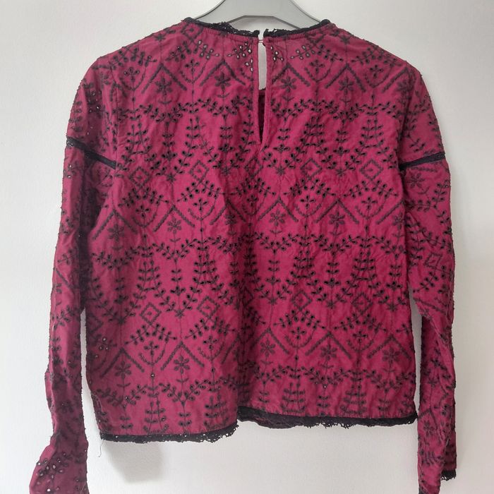 Zara - haut dentelle anglaise Taille M - photo numéro 5