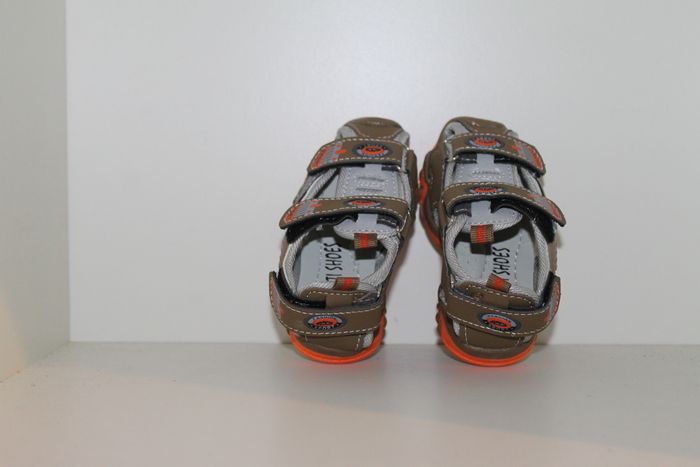 petite sandales nus pieds marron et orange 23 - photo numéro 4