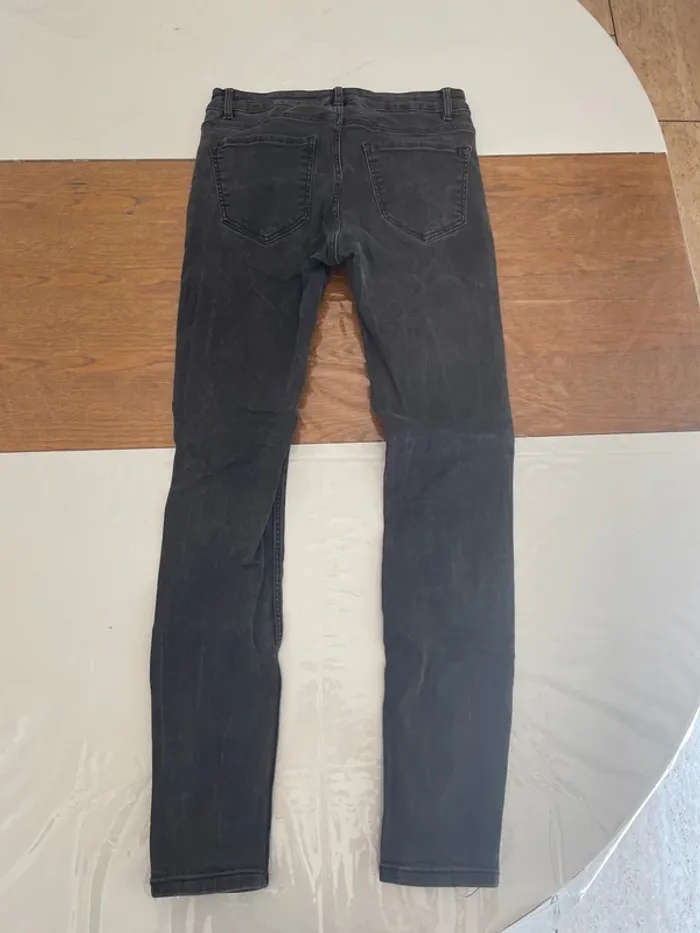 Pantalon noir effet délavé skinny - photo numéro 3