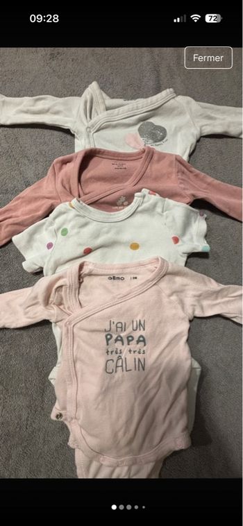 Lot de 4 bodies 