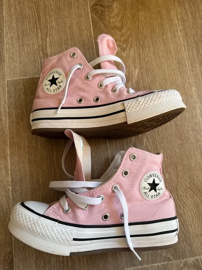 Converse All Star à plate-forme Rose T32