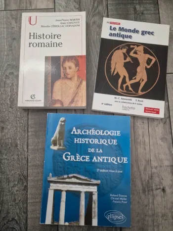 Lot livres archéologie Grèce et Rome antique