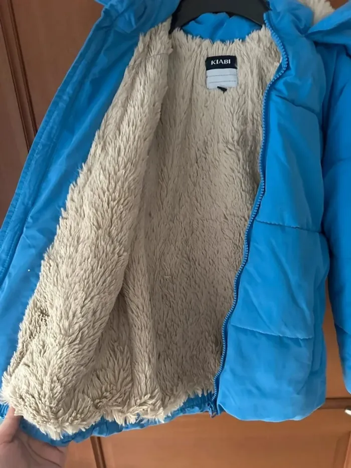 Doudoune manteau kiabi bleu ciel 10 ans - photo numéro 5