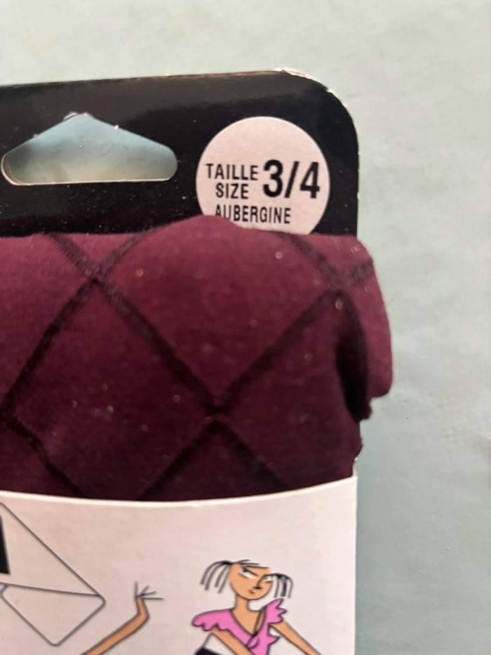 Collant / pantyhose aubergine T3/4 - photo numéro 2