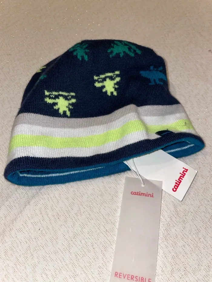 Bonnet réversible catimini 49 cm neuf