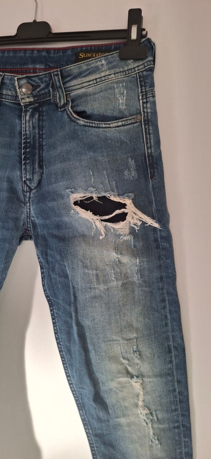 Jean Homme Kaporal Slim Taille 27/37 - Style Déchiré - Bon État⁸ - photo numéro 4