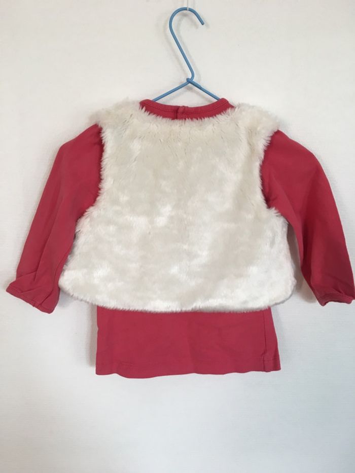 Gilet fausse fourrure sans manches 12 mois - photo numéro 3
