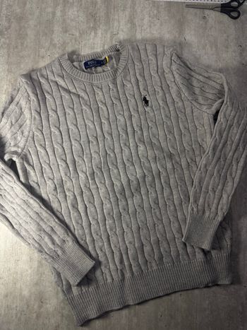 pull torsadée ralph lauren gris taille M