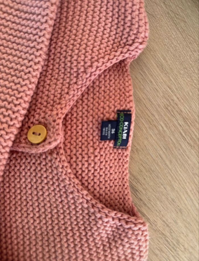 Gilet fillette vieux rose taille 36 mois - photo numéro 3