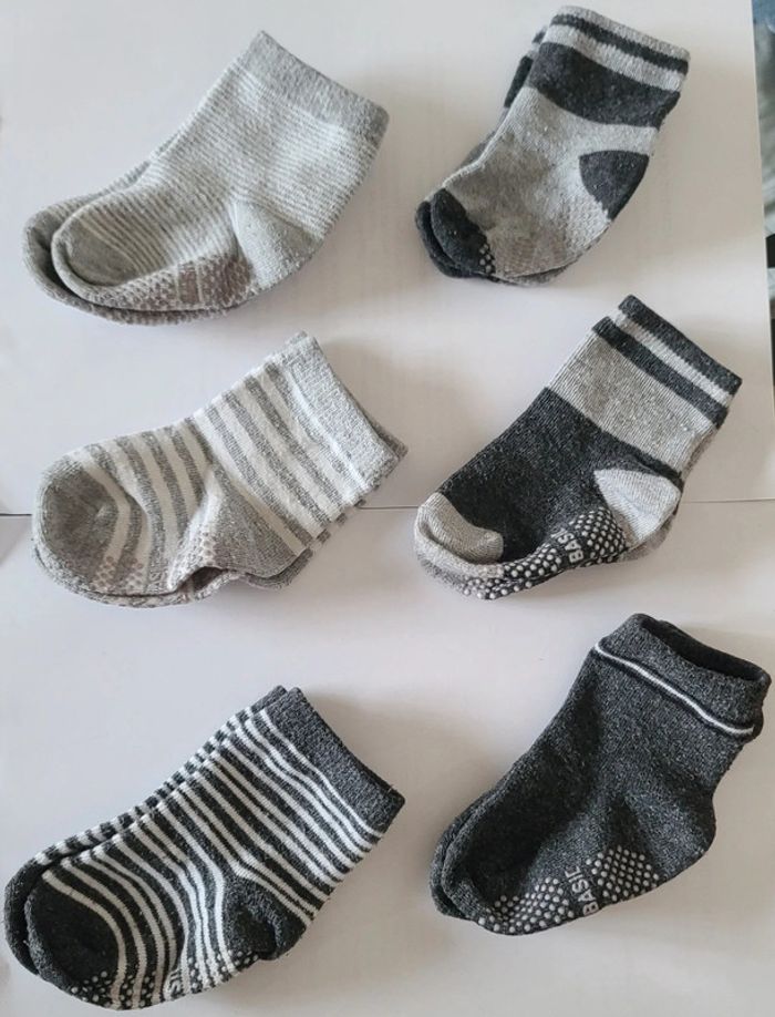 Lot de 6 paires de chaussettes antidérapantes