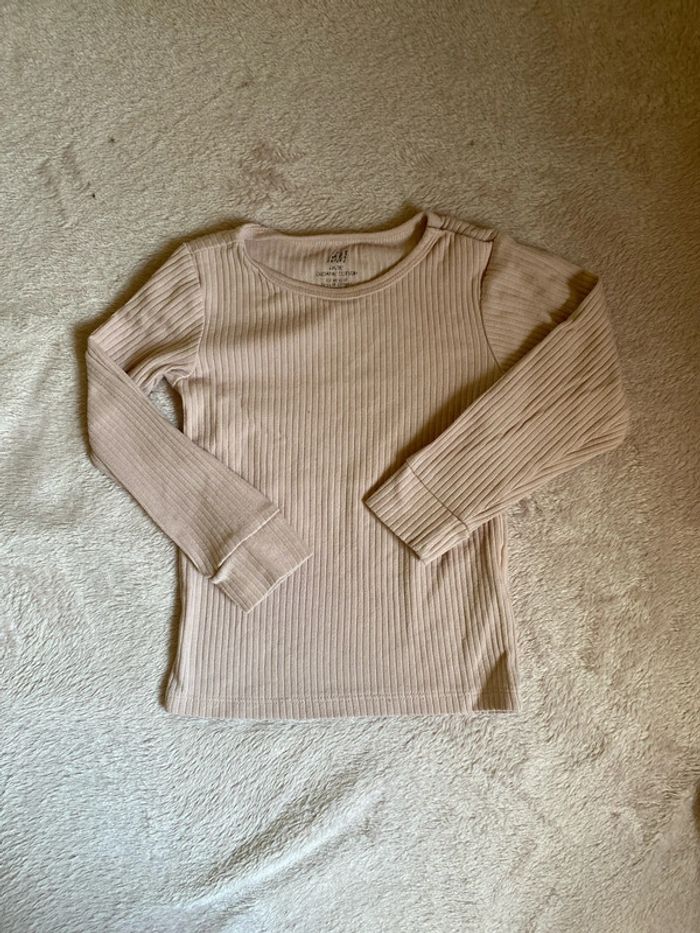 Haut manche longue H&M rose 92 cm