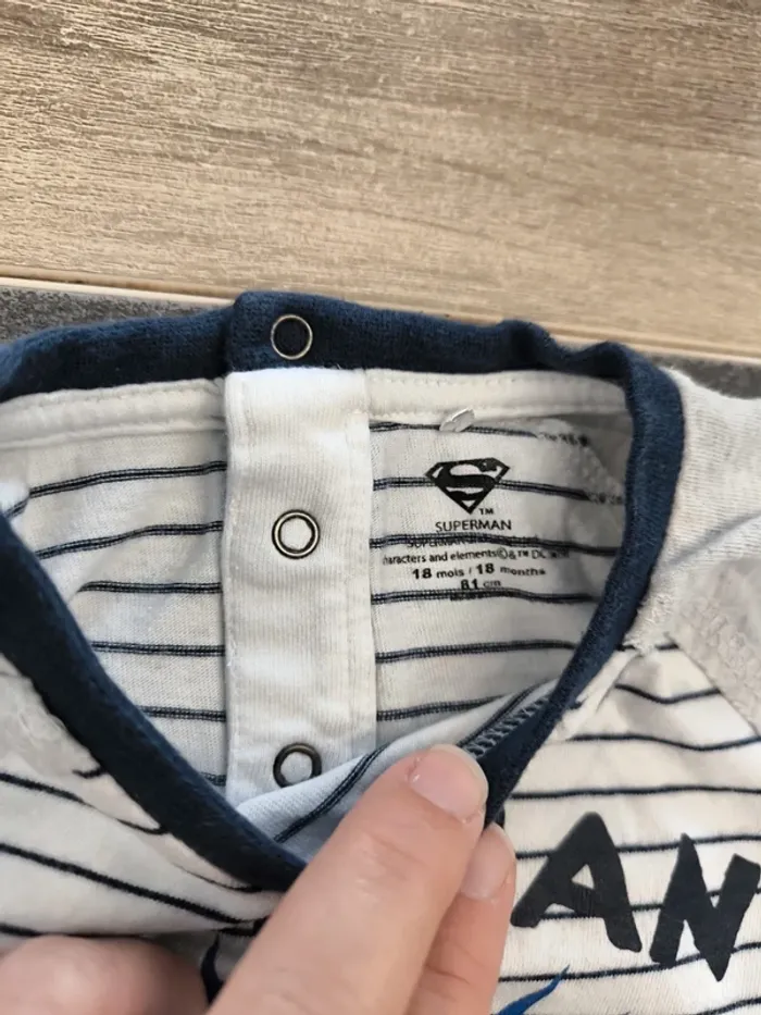 Tee-shirt garçon ml 18 mois Superman - photo numéro 4
