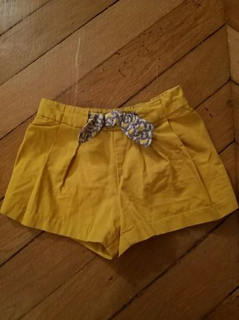 Short Obaïbi 12 mois jaune moutarde