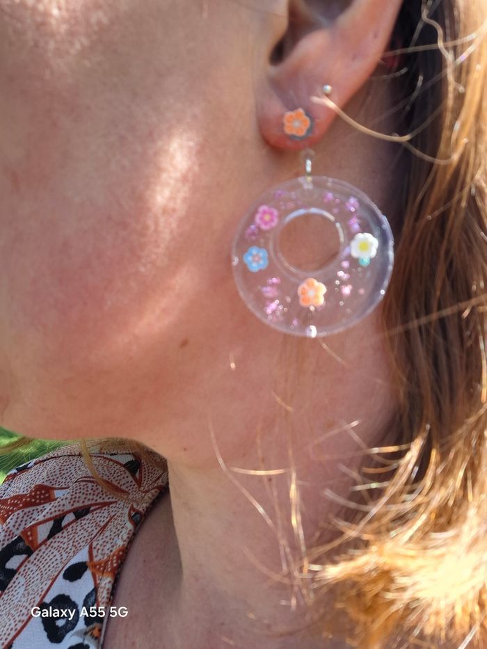 🌼 Jardin pastel – Boucles d’oreilles fleuries et délicates - photo numéro 6