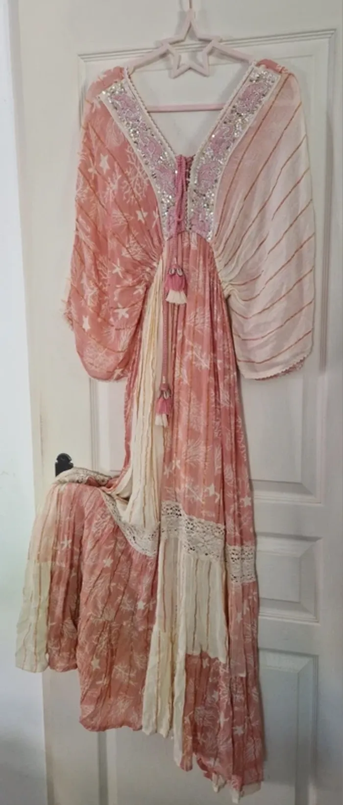 Magnifique robe bohème chic en viscose neuf avec étiquette - photo numéro 2