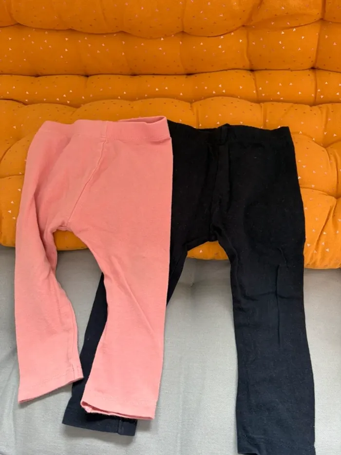 2 leggings kiabi 18 mois