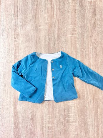 Gilet réversible bébé fille