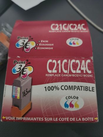 Cartouche encre Canon BCI 21C ou 24C - neuf