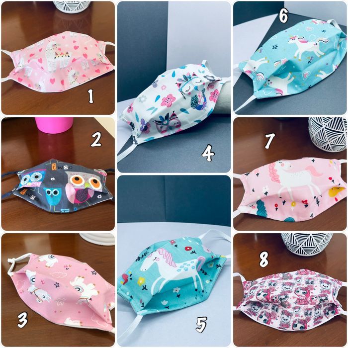 masque enfant réutilisable et lavable en tissus coton 3 épaisseurs - photo numéro 5