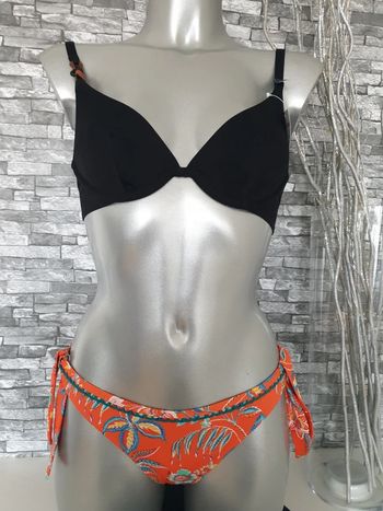 Maillot de bain noir et orange dépareillé T36/85A
