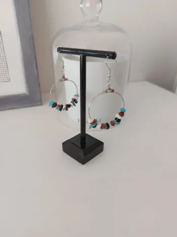 Boucles d'oreilles pierres naturelles