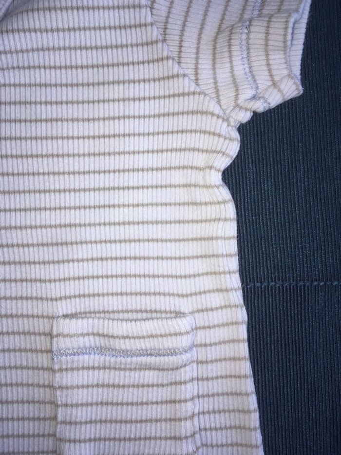 Combinaison/barboteuse coton côtelé Petit Bateau 6 mois - photo numéro 3