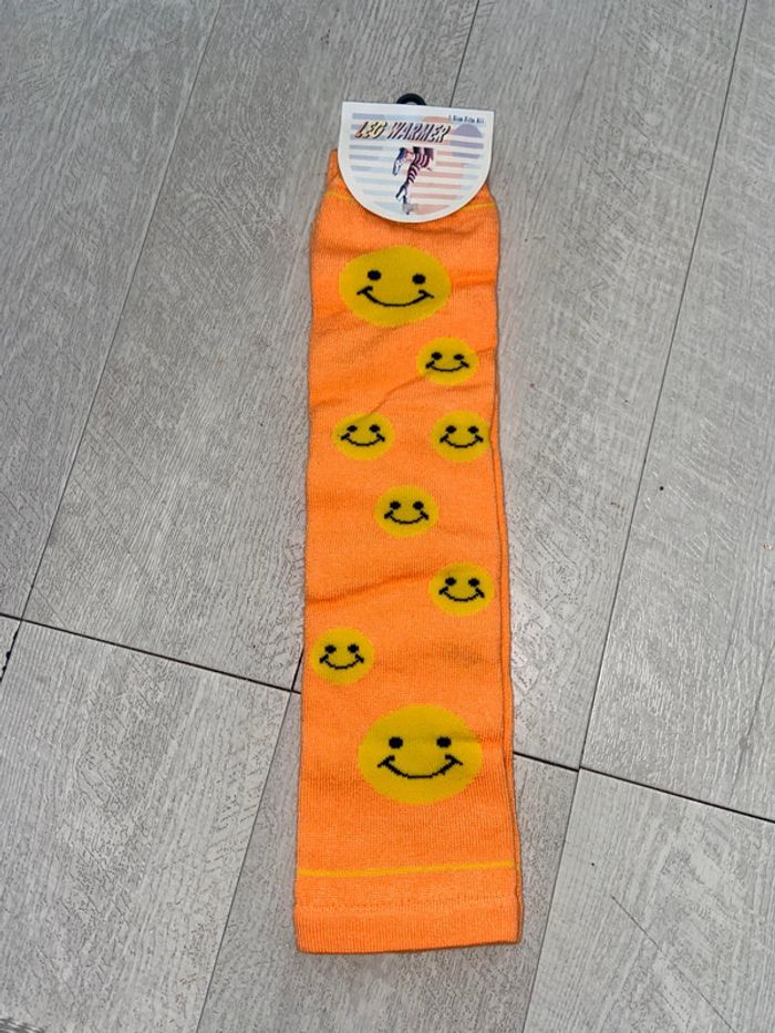 🌼Chaussettes hautes orange “smiley” 🌼